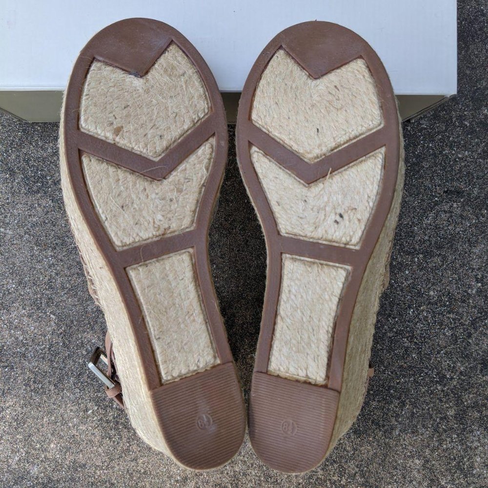 NWT Marc Fisher Annie Espradille Wedges Pink 8.5 - Picture 4 of 5